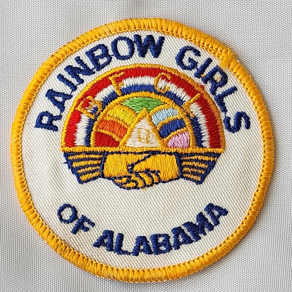 Rainbow Girls‎ of Alabama Patch Embroidered Rare Vintage NOS Collector History - Picture 1 of 4